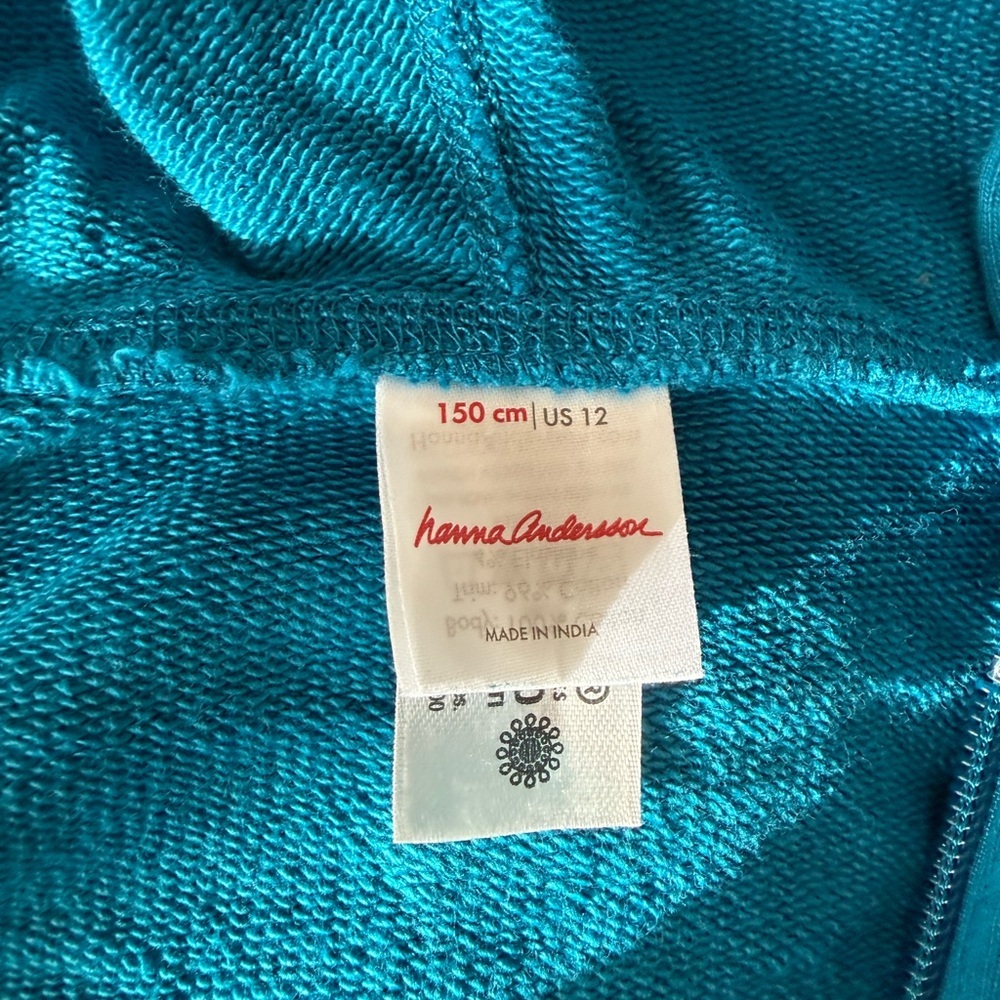 Hanna Andersson Kids Bright Blue Hoodie - Picture 5 of 5